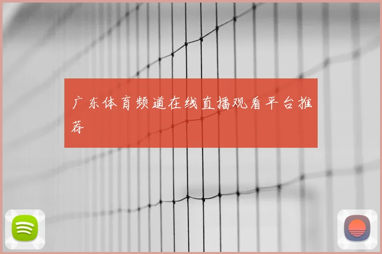 广东体育频道在线直播观看平台推荐